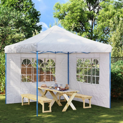Walplus Party Tent Garden Gazebo Canopy Sidewall 2 Pcs With Window Pe White - image 1