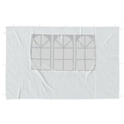Walplus Party Tent Garden Gazebo Canopy Sidewall 2 Pcs With Window Pe White - thumbnail 3