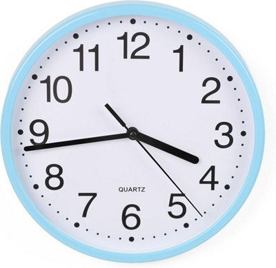 Divchi Wall Clock Silent & Non-Ticking Modern Battery Operated Digital Quiet Sweep Office Home School Kitchen Decor Clocks Blue - image 1