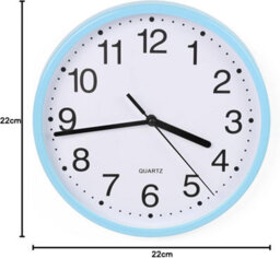Divchi Wall Clock Silent & Non-Ticking Modern Battery Operated Digital Quiet Sweep Office Home School Kitchen Decor Clocks Blue - thumbnail 7