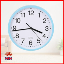 Divchi Wall Clock Silent & Non-Ticking Modern Battery Operated Digital Quiet Sweep Office Home School Kitchen Decor Clocks Blue - thumbnail 6
