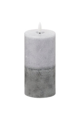 Luxe Collection Natural Glow 3X6 Stone Led Wax Candle With Timer - image 1