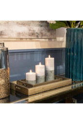 Luxe Collection Natural Glow 3X6 Stone Led Wax Candle With Timer - thumbnail 3