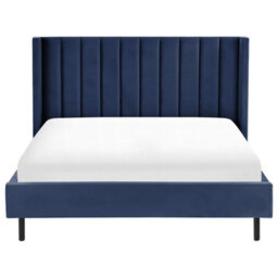 Beliani Bed Velvet Villette 160 X 200 Cm (Eu King Size) Navy Blue - thumbnail 4