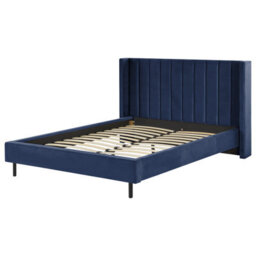 Beliani Bed Velvet Villette 160 X 200 Cm (Eu King Size) Navy Blue - thumbnail 6