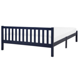 Beliani Bed Pine Wood Florac 140 X 200 Cm (Eu Double) Navy Blue - thumbnail 5