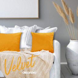 Deconovo Yellow Cushion Covers 40Cm X 40Cm Set Of 2, Crushed Velvet Square Cushion Covers With Invisible Zipper, Gold Yellow - thumbnail 3