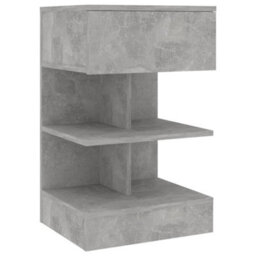 Berkfield Modern Bedside Cabinets 2 Pcs Concrete Grey 40X35X65 Cm - thumbnail 5