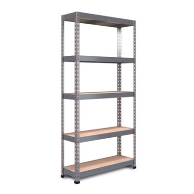 RB UK Rb Boss Garage Shelving Unit Fastlok 5 Shelf Mdf Galvanised Steel (H) 1800mm (W)900mm (D) 400mm - image 1