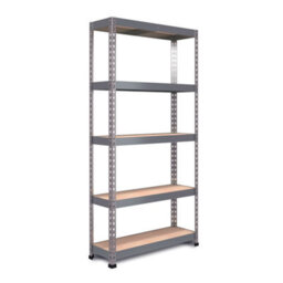 RB UK Rb Boss Garage Shelving Unit Fastlok 5 Shelf Mdf Galvanised Steel (H) 1800mm (W)900mm (D) 400mm
