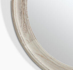 Furniturebox Uk Rebecca Oak Wood Medium 80X80Cm Round Wall Mirror - thumbnail 7