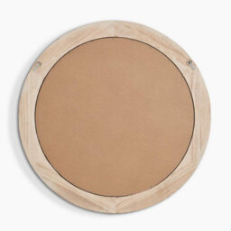 Furniturebox Uk Rebecca Oak Wood Medium 80X80Cm Round Wall Mirror - thumbnail 5