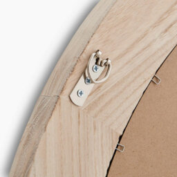 Furniturebox Uk Rebecca Oak Wood Medium 80X80Cm Round Wall Mirror - thumbnail 8