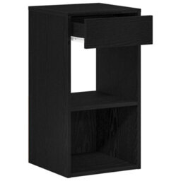 Berkfield Bedside Cabinet With Drawer Black Oak 35X34X66.5 Cm - thumbnail 5