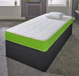 eXtreme Comfort Ltd Cooltouch Colours White Wave Hybrid Memory Foam & Pinna-Coil Innerspring Mattress With Green Border - thumbnail 1