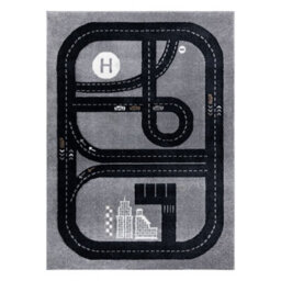 RugsX Carpet Fun Track For Children, Street, Town Grey 120X170 Cm - thumbnail 2