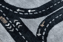 RugsX Carpet Fun Track For Children, Street, Town Grey 120X170 Cm - thumbnail 5
