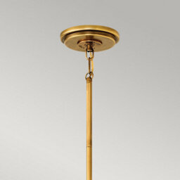 Luminosa Lighting Elstead Hinkley Fletcher 2 Light Pendant Aged Zinc With Heritage Brass - thumbnail 3