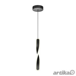 Xample Artika Finley Pendant Led Light In Black - 13W Dimmable, 650 Lumens, Adjustable Height, 3 Colour Temps, Modern Helical Design - thumbnail 4