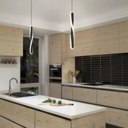 Xample Artika Finley Pendant Led Light In Black - 13W Dimmable, 650 Lumens, Adjustable Height, 3 Colour Temps, Modern Helical Design - thumbnail 1