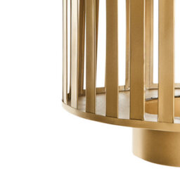 Wyld And Coco Openwork Cage Pendant Lamp - Lacquered Brass-Coloured Iron, W38 X D38 X Drop 140Cm - thumbnail 7