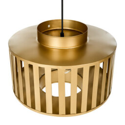 Wyld And Coco Openwork Cage Pendant Lamp - Lacquered Brass-Coloured Iron, W38 X D38 X Drop 140Cm - thumbnail 5