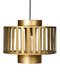 Wyld And Coco Openwork Cage Pendant Lamp - Lacquered Brass-Coloured Iron, W38 X D38 X Drop 140Cm - thumbnail 1