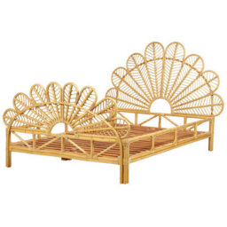 Beliani Bed Rattan Florentine 140 X 200 Cm (Eu Double) Light Brown - thumbnail 4