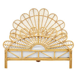 Beliani Bed Rattan Florentine 140 X 200 Cm (Eu Double) Light Brown - thumbnail 5