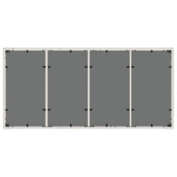 Berkfield Garden Table With Glass Top White 190X90X75 Cm Poly Rattan - thumbnail 8