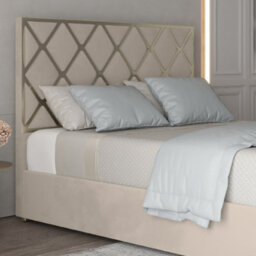 Repose Upholstered Soft Velvet Metal Designer Bed Frame - thumbnail 3