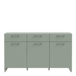 Furniture To Go Sali 3 Door 3 Drawer Chest In Sage Green - thumbnail 2