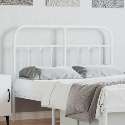 Berkfield Metal Headboard White 120 Cm - image 1