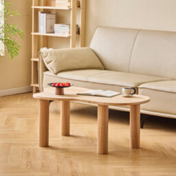 Nordlys Solid Wood Scandinavian Coffee Table In Brown Scandinavian Style Living Room - thumbnail 3