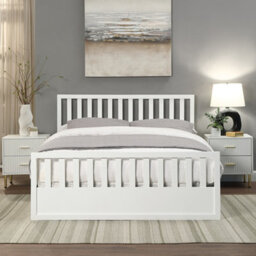 Flintshire Furniture Alyn 4Ft 6 Double White Ottoman Bed - thumbnail 4