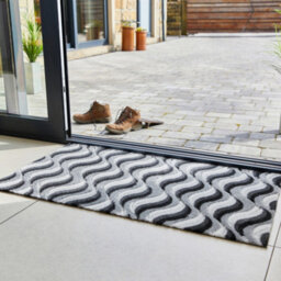 JVL Solemate Hand Carved Wave Door Mat, 57 X 100 Cm - thumbnail 5