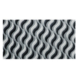 JVL Solemate Hand Carved Wave Door Mat, 57 X 100 Cm - thumbnail 1