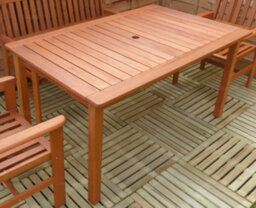 Hardwood 6 Seat Garden Dining Set With 2 Armchairs, Two X 2 Seater Benches And Large Rectangular Table - Easy, Quick Assembly - thumbnail 4