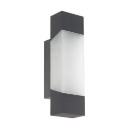 Stylish Ip44 Outdoor Wall Light In Anthracite - 4.8W Built-In Led For Porch And Garden