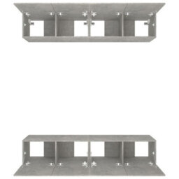 Berkfield Tv Cabinets 4 Pcs Concrete Grey 80X30X30 Cm Engineered Wood - thumbnail 6