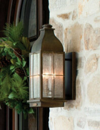 Stylish Outdoor Ip44 Twin Wall Light Sconce With Led E14 Bulb - Sienna Finish - thumbnail 2