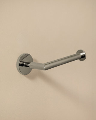 Cosmic Toilet Roll Holder, Chrome, Adhesive Or Screw-In, Hidden Fixings, Anti-Corrosion, Start Collection - image 1