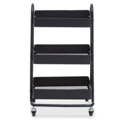 Orsina Three Tier Black Trolley, Swift Mobility Of Drinks Trolley, Lightweight And Compact Storage Garden Trolley