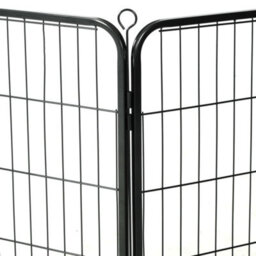 Walplus Black Dog Playpen 16 Panels Steel 60X80 Cm - Indoor Outdoor Kennel - thumbnail 6