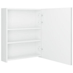 Berkfield Led Bathroom Mirror Cabinet Shining White 50X14X60 Cm - thumbnail 5