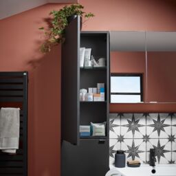 GoodHome Imandra Matt Black Bathroom Single Wall Cabinet (H)90Cm (W)40Cm - thumbnail 8