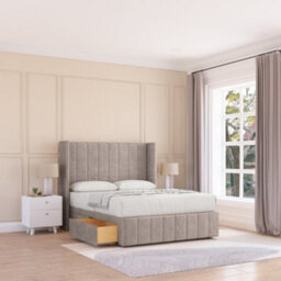 "Sloomy Melbourne Plush Memory Foam Bed Set ,no Drawers, Mattress & 54"" Wingback Headboard With 12"" Footboard - Small Double"