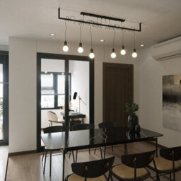 Sollux Lighting Salamanca Fabric & Steel Black 4 Light Classic Chandelier - thumbnail 6