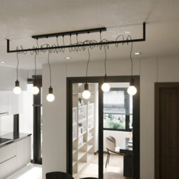 Sollux Lighting Salamanca Fabric & Steel Black 4 Light Classic Chandelier - thumbnail 7