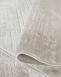 Novu Modern Abstract Geometric Living Room Area Rug Metallic- Mirage Beige 120Cm X 170Cm - thumbnail 3